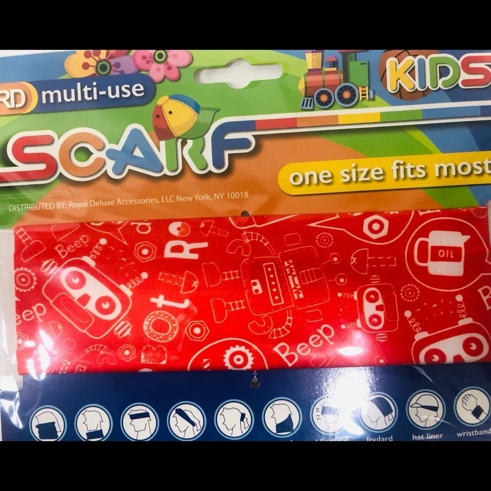 Multi-use Robot kids scarf